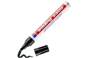 edding 3300 Permanentmarker schwarz, Keilspitze 1-5 mm (EAN 4004764010196)