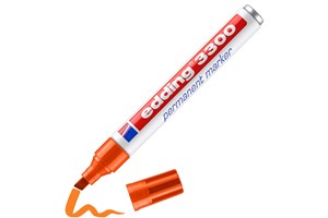 edding 3300 Permanentmarker orange, Keilspitze 1-5 mm (EAN 4004764010240)