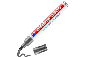 edding 3300 Permanentmarker grau, Keilspitze 1-5 mm (EAN 4004764010301)