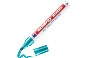 edding 3300 Permanentmarker türkis, Keilspitze 1-5 mm (EAN 4004764010325)