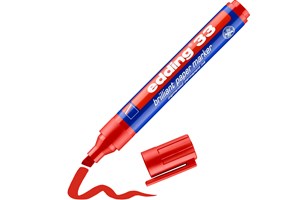 edding 33 Brilliant-Papiermarker rot, Keilspitze 1-5 mm (EAN 4004764304868)