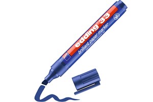 edding 33 Brilliant-Papiermarker blau, Keilspitze 1-5 mm (EAN 4004764304875)