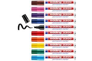 edding 3300 Permanentmarker 10er Set sortiert, Keilspitze 1-5 mm (EAN 4004764432776)