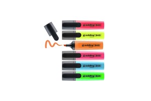 edding 345 Textmarker 6er Set sortiert, Keilspitze 2-5 mm (EAN 4004764971831)
