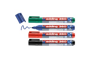 edding 360 Whiteboardmarker 4er Set sortiert, Rundspitze 1,5-3 mm (EAN 4057305072344)