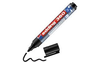 edding 360 Whiteboardmarker schwarz, Rundspitze 1,5-3 mm (EAN 4004764391257)