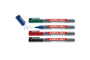 edding 361 Whiteboardmarker 4er Set sortiert, Rundspitze 1 mm (EAN 4057305072337)
