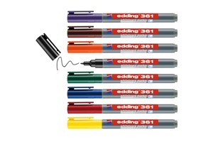 edding 361 Whiteboardmarker 8er Set sortiert, Rundspitze 1 mm (EAN 4004764925117)