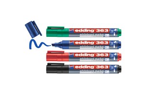 edding 363 Whiteboardmarker 4er Set sortiert, Keilspitze 1-5 mm (EAN 4057305072443)