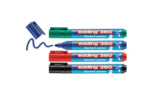 edding 380 Flipchartmarker 4er Set sortiert, Rundspitze 1,5-3 mm (EAN 4057305072429)