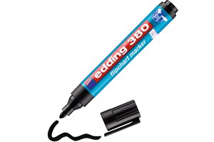 edding 380 Flipchartmarker schwarz, Rundspitze 1,5-3 mm (EAN 4004764013050)
