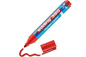 edding 380 Flipchartmarker rot, Rundspitze 1,5-3 mm (EAN 4004764013098)