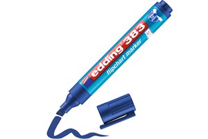 edding 383 Flipchartmarker blau, Keilspitze 1-5 mm (EAN 4004764013890)
