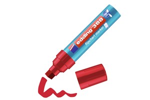 edding 388 Flipchartmarker rot, Keilspitze 4-12 mm (EAN 4004764105502)