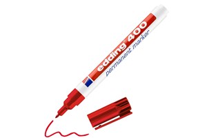 edding 400 Permanentmarker rot, Rundspitze 1 mm (EAN 4004764315789)