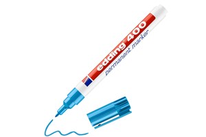 edding 400 Permanentmarker hellblau, Rundspitze 1 mm (EAN 4004764315864)