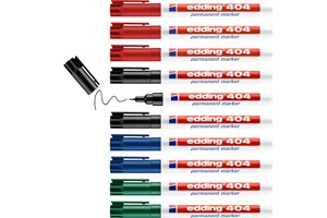edding 404 Permanentmarker 10er Set sortiert, Rundspitze 0,75 mm (EAN 4004764782802)