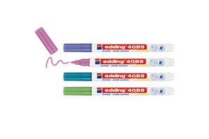 edding 4085 Kreidemarker 4er Set Metallic (073, 074, 078, 079), Rundspitze 1-2 mm (EAN 4057305037183)