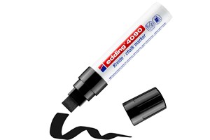 edding 4090 Kreidemarker schwarz, Keilspitze 4-15 mm (EAN 4004764787708)