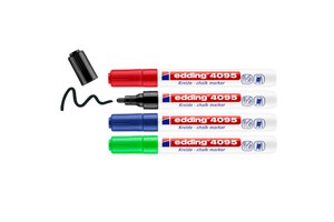 edding 4095 Kreidemarker 4er Set sortiert, Rundspitze 2-3 mm (EAN 4004764963676)