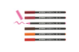 edding 4200 Porzellanpinselstift 6er Set warm sortiert, Pinselspitze 1-4 mm (EAN 4004764928156)