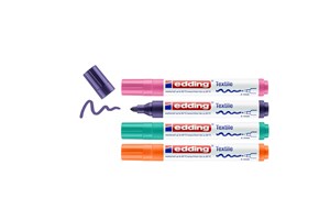 edding 4500 Textilmarker 4er-Blister sortiert fun, Rundspitze 2-3 mm (EAN 4057305013286)