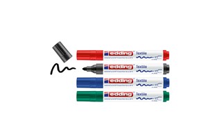 edding 4500 Textilmarker 4er Set sortiert, Rundspitze 2-3 mm (EAN 4004764103041)
