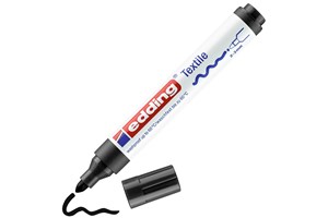 edding 4500 Textilmarker schwarz, Rundspitze 2-3 mm (EAN 4004764014262)