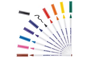 edding 4600 Textilstift 10er-Set sortiert basic, Rundspitze 1 mm (EAN 4057305013576)