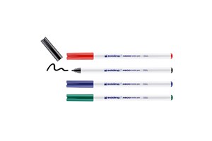edding 4600 Textilstift 4er-Blister sortiert Grundfarben, Rundspitze 1 mm (EAN 4057305013347)
