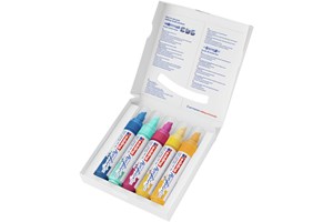 edding 5000 Acrylmarker breit 5er Set sortiert abstrakt, Keilspitze 5-10 mm (EAN 4057305030870)