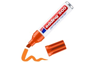 edding 500 Permanentmarker orange, Keilspitze 2-7 mm (EAN 4004764373680)