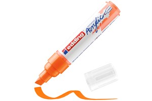 edding 5000 Acrylmarker breit neonorange, Keilspitze 5-10 mm (EAN 4057305026651)