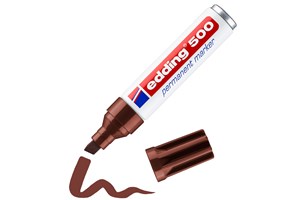 edding 500 Permanentmarker braun, Keilspitze 2-7 mm (EAN 4004764373697)