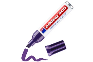 edding 500 Permanentmarker violett, Keilspitze 2-7 mm (EAN 4004764373703)