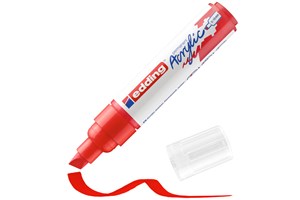 edding 5000 Acrylmarker breit verkehrsrot, Keilspitze 5-10 mm (EAN 4057305026057)