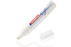 edding 5000 Acrylmarker breit verkehrsweiß, Keilspitze 5-10 mm (EAN 4057305025968)