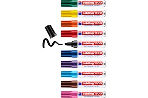 edding 500 Permanentmarker 10er Set sortiert, Keilspitze 2-7 mm (EAN 4004764057740)