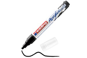 edding 5100 Acrylmarker medium schwarz, Rundspitze 2-3 mm (EAN 4057305025845)