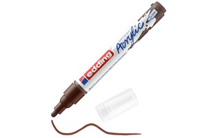 edding 5100 Acrylmarker medium schokoladenbraun, Rundspitze 2-3 mm (EAN 4057305027221)