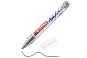 edding 5100 Acrylmarker medium silber, Rundspitze 2-3 mm (EAN 4057305026774)