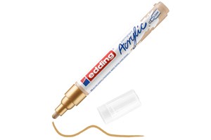 edding 5100 Acrylmarker medium reichgold, Rundspitze 2-3 mm (EAN 4057305026743)
