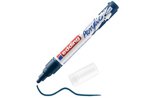 edding 5100 Acrylmarker medium elegant nachtblau, Rundspitze 2-3 mm (EAN 4057305027047)
