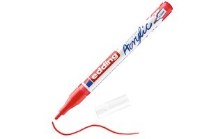 edding 5300 Acrylmarker fein verkehrsrot, Rundspitze 1-2 mm (EAN 4057305028099)