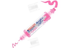 edding 5400 Acryl 3D Double Liner neonpink, Tubenspitze 2-3 mm + 5-10 mm (EAN 4057305028846)