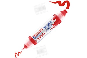 edding 5400 Acryl 3D Double Liner verkehrsrot, Tubenspitze 2-3 mm + 5-10 mm (EAN 4057305028211)