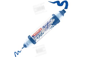 edding 5400 Acryl 3D Double Liner enzianblau, Tubenspitze 2-3 mm + 5-10 mm (EAN 4057305028426)