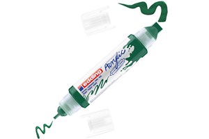 edding 5400 Acryl 3D Double Liner moosgrün, Tubenspitze 2-3 mm + 5-10 mm (EAN 4057305028334)