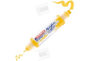 edding 5400 Acryl 3D Double Liner verkehrsgelb, Tubenspitze 2-3 mm + 5-10 mm (EAN 4057305028273)