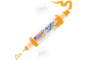 edding 5400 Acryl 3D Double Liner sonnengelb, Tubenspitze 2-3 mm + 5-10 mm (EAN 4057305028242)